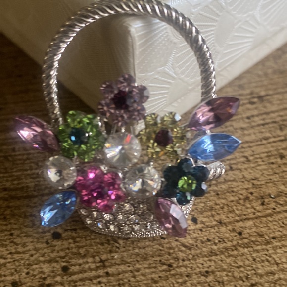 Adorable & Colorful Rhinestone Ladies Pin - Picture 3 of 3